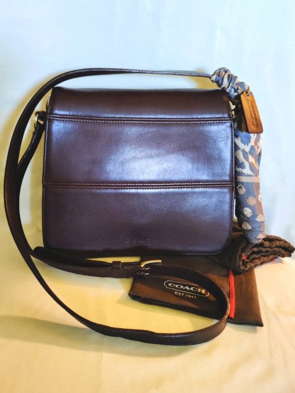 Coach Vintage Tribeca Flap Shoulder/Crossbody Saddle Bag in Mahogany, EUC